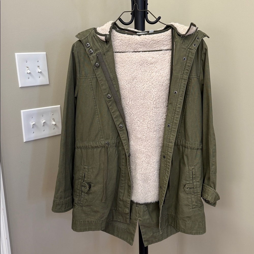 BP Olive Green Jacket with Sherpa Lining